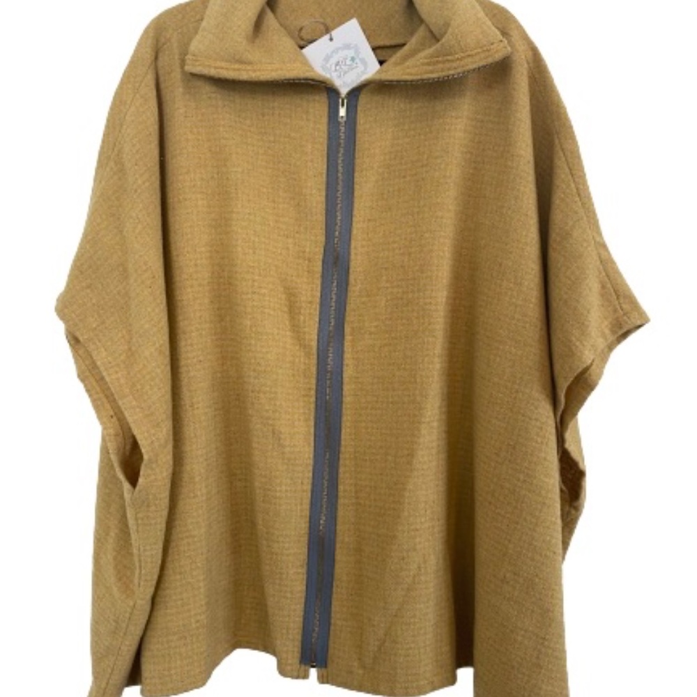 NWT Lost Petal Linens Gold Poncho/Cape